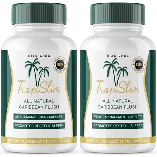 [BRSROGAEB56R63LJ] (Official 2 Pack) Tropislim, Tropislim All Natural Caribbean Flush, Weight Loss Supplement, Tropislim Slimming Capsules for Women, Healthy Lifestyle + Leaner Physique, Tropical Reviews (120 Capsules)
