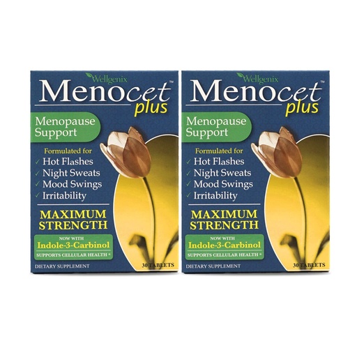 [BRSWGAYCO4PWGGT2] Wellgenix Menocet Plus Menopause Support - All-in-One Menopause Supplement - Daily Relief Feminine Care - Hot Flashes, Night Sweats, Mood Swings & Irritability - 30 Tablets (Pack of 2)