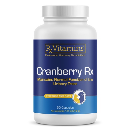[BRSROCT7CAMRG3LL] RX Vitamins Cranberry Rx - Cranberry Supplement for Dogs & Cats - 90ct | Supports Urinary Tract Health and Bladder Health - Dog & Cat Urinary Supplement