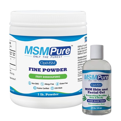 [BRSROGIQBMMBSCT6] KALA HEALTH MSMPure MSM Fine Powder 1lb and MSM Gel with Organic Aloe 8oz Bundle
