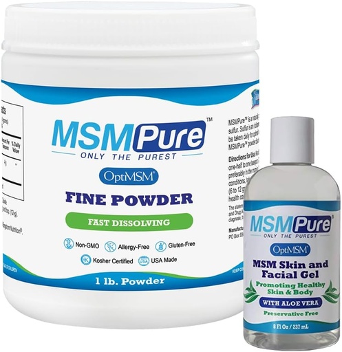 [BRSROGIQBMMBSCT6] KALA HEALTH MSMPure MSM Fine Powder 1lb and MSM Gel with Organic Aloe 8oz Bundle