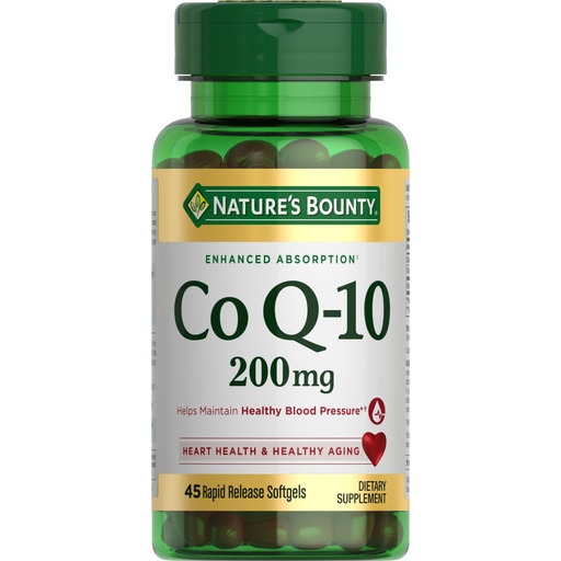 [BRSWIYQCBQAQCDLY] Nature's Bounty CoQ10, Heart Health and Healthy Aging, Dietary Supplement, 200mg, 45 Rapid Release Softgels