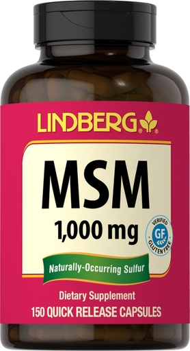 [BRSROBD5B5YB4DQY] Lindberg MSM Supplement | 1000mg | 150 Powder Capsules | for Women and Men | Methylsulfonylmethane | Non-GMO, Gluten Free