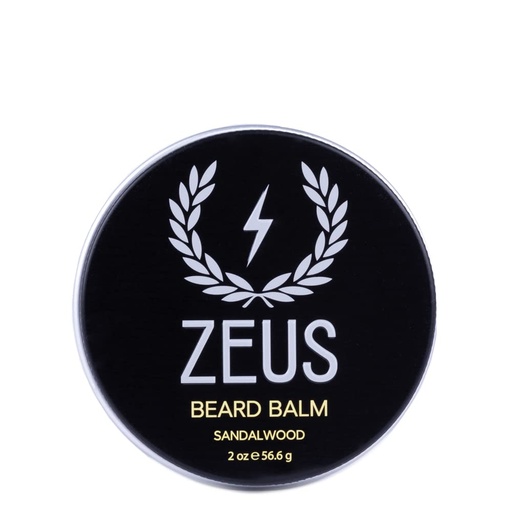 [BRSWGZYODEBR6C35] ZEUS Beard Balm, Natural Beeswax & Shea Butter Balm, Softening Conditioner for Facial Hair – MADE IN USA (Sandalwood) 2 oz.