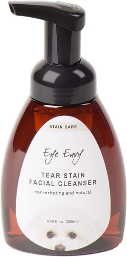 [BRSWGZQBBVYQA2QZ] Eye Envy Tear Stain Facial Cleanser for Dogs and Cats. Washes Away Crusty Eye Debris, Eye Boogers, Eye Discharge. Tearless Foaming Formula. Treats The Cause of Staining. All-Natural. 8.45 fl. oz.