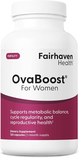 [BRSWI2YQB4GBQ2DG] Fairhaven Helse Ovaboost Fertilitet Kosttilskudd for kvinner | Konsepsjon for hennes støtte ovulering og eggkvalitet med Myo-Inositol & Folate | Prenatal Vitamin Naturlig Fertilitet Support | 120 Kapsler