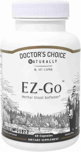 [BRSWIYQQCJ6WE3TE] Mt. Capra EZ-Go Herbal Stool Softener | Non-Habit Forming, Gentle Elimination Support | Includes Cape Aloe Gel, Slippery Elm Bark, Marshmallow Root, Triphala, Magnesium and Rhubarb Root | 30 Servings