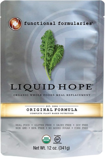 [BRSWGFT2A4HRYHLJ] Functional Formularies Liquid Hope Organic Tube Feeding Formula And Nutritional Meal Replacement Supplement, 12 Oz Pouch, Single