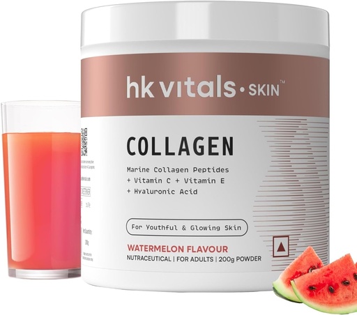 [BRSRABQ7OUIG2HTZ] Skin Radiance Marine Collagen Supplement (Watermelon, 200g) |Vitamin C, E, Sodium Hyaluronate | for Healthy Skin, Hair & Nails