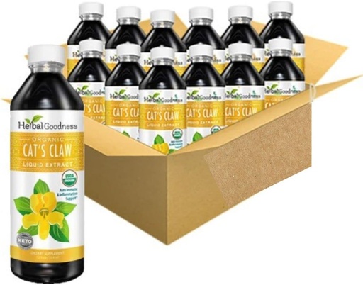 [BRSW2AICO4MWE23F] Cat's Claw Liquid Extract -Vegan -Gluten-Free - Organic Cat's Claw Liquid Extract -12oz -Herbal Goodness (Pack of 12)