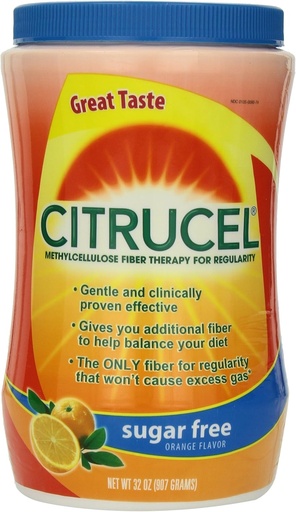 [BRSWIYTZOYFRKDTK] Citrucel Sugar Free Fiber Therapy, Orange, 32 oz (907 g)