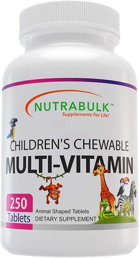 [BRSWKZI4CEAQGEY7] Copii: Multi-Vitamins masticabile - Promovarea dezvoltării generale a copiilor - Statele Unite ale Americii-Made, poate ajuta la sprijinirea Imune, Oase, Creier & general Well Being-Vegan & Gluten gratuit - 250 comprimate de cireșe