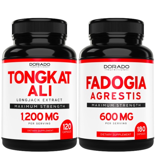 [BRSRMFL7BEBGACQ2] DORADO NUTRITION Tongkat Ali Extract (Longjack) Eurycoma Longifolia and Fadogia Agrestis 600mg Extract