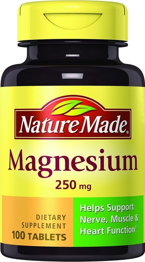 [BRSWIYYOOQMACH3Y] Nature Made Magnesium 250mg, 100 tabletti (6 pakendis)