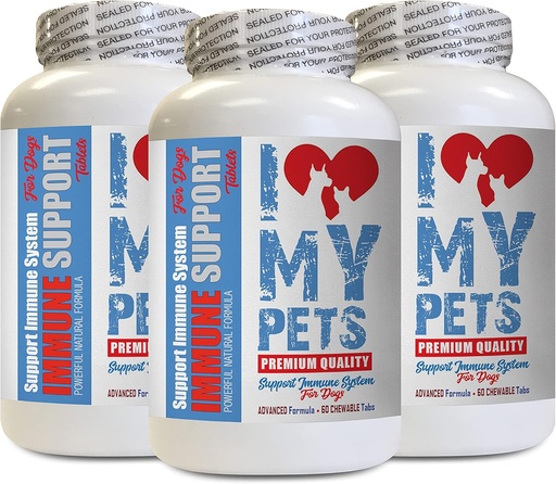 [BRSWGGIROR6R42DH] Dog antioxidants - Dog Immune Support - Booster - Healthy PET - Supplement - Dog Immune Health - 180 Treats (3 Bottles)
