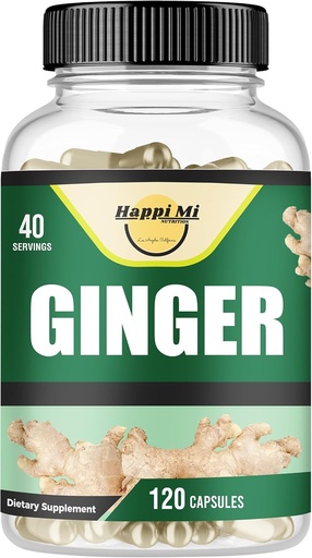 [BRSRMGIZA4CRSCYY] Ginger Root Capsules Made with Organic Ginger Root Powder 2500mg per Serving, 120 Vegetable Capsule 40 Servings