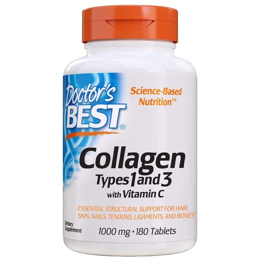 [BRSWIFYQAB5AAE3I] DOCTORS BEST Collagen Types 1 & 3, 180 CT
