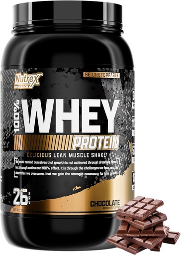 [BRSROYANC4MAEETH] Nutrex Research Chocolate Whey Protein Powder | 100% Whey Protein Supplement | Enhanced Muscle Builder & Recovery Protein with Digestive Enzymes for Men & Women - 25g Protein (Chocolate, 2 Pound)