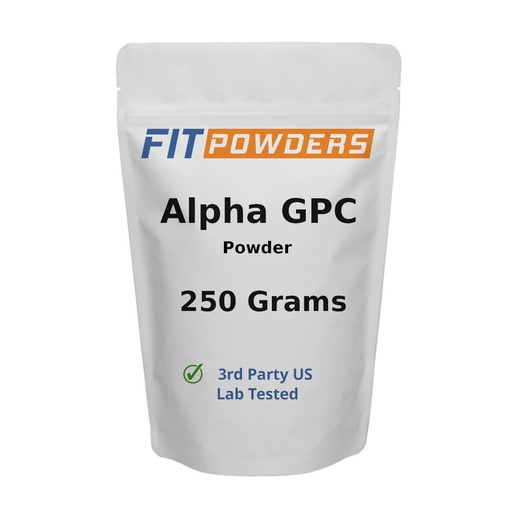 [BRSW2YIKBAMB4A34] Alpha GPC Powder Supplement (Alpha-GPC Choline Powder) with Scoop (250 Grams)