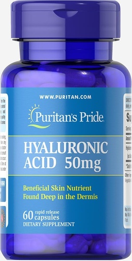 [BRSWIEIEOUJWIHDK] Puritan's Pride Hyaluronic Acid 50 mg Capsules, 60 Tellen