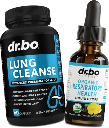 [BRSRAZAFAEJQKHQ2] Lung Cleanse Support Supplement Pills & Drops - Organic Respiratory Health Drops Supplements Herbal Lung Cleanse, Mullein - Herbal Detox for Lungs & Bronchial Mucus Health Mullein
