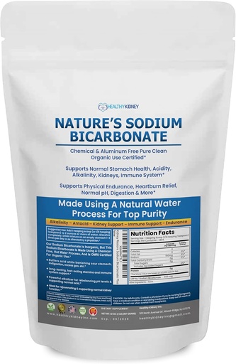 [BRSRAFITAEPRQHT2] Nature’s Sodium Bicarbonate Organic Use Aluminum Free Baking Soda. No Chemical Pure Baking Soda Powder For Health & Wellness. Sodium Bicarbonate 2 lb