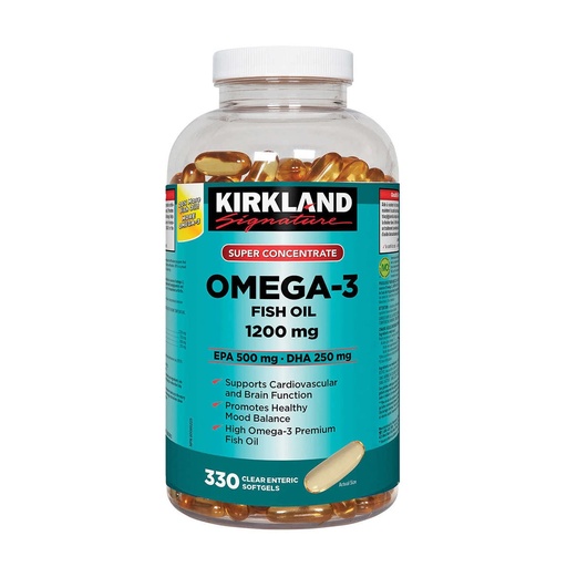 [BRSWKHYPDNYBCHDA] Kirkland Omega-3 Fish Oil 1000mg 300 Softgels