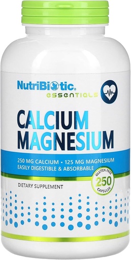 [BRSWIYQAO4EBOYL6] Nutribiotic Calcium Magnesium, 250 Caps