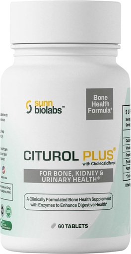 [BRSRAGANCR7GKADP] Citurol Plus Bone Health Допълнение за здравето на костите, бъбреците и пикочните пътища, 60 таблетки