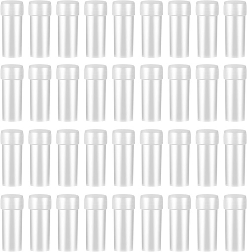 [BRSWGBD5OJ6GADLD] 100Pcs 5ML Small Pill Plastic Edukiontzis Empty Pill Bottles Sample Bottles Vial Test Tube with Caps by HRLORKC