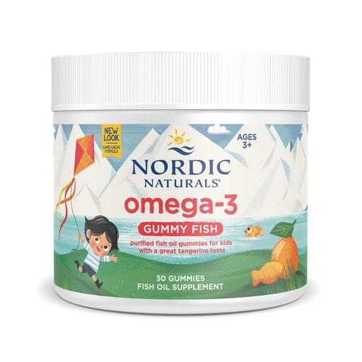 [BRSWIYAKCIOGCYI7] Nordic Naturals Nordic Omega-3 Gummy Fish, Tangerine - 30 Gummy Fish - 124 mg Total Omega-3s with EPA & DHA - Non-GMO - 30 Servings