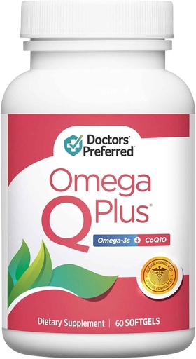 [BRSROEAHAEHQ42Y4] DOCTORS' PREFERRED Omega Q Plus– Omega-3 and CoQ10 Supplement Delivers Everyday Heart Health Support with 50 mg of CoQ10 and Provides Antioxidant Power (60 softgels)