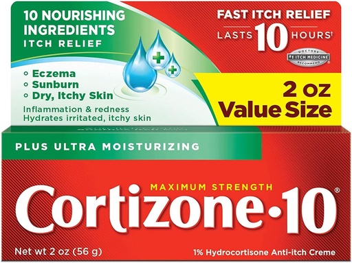 [BRSWKGYIBJYAI23O] Cortizone-10 Plus Maximum Strength Anti-Itch Creme 2 oz (Pack of 2)