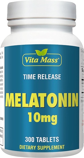 [BRSWGFQPPMCBYAA7] Melatonin 10 mg - TR Time Release - 300 Tablets - Maximum Strength
