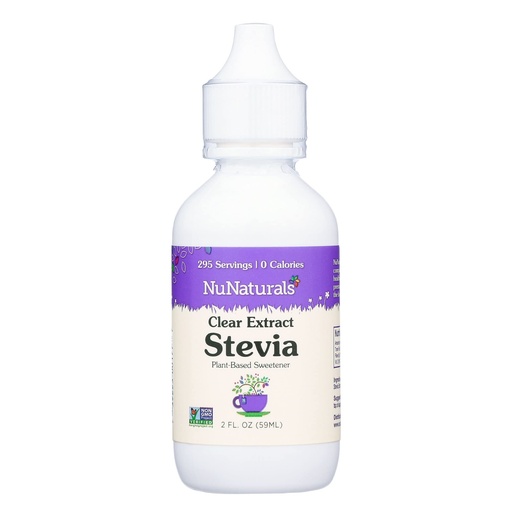 [BRSWIYTZPIMG23DH] NuNaturals Clear Extract Stevia, Plant-Based Sweetener, Plastic Bottle, 2 oz