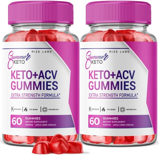 [BRSROEI6CJ6GGAYY] rize labs - Summer Keto+ACV Gummies - Summer Weight Loss Gummies - Belly Fat Diet, Vegan Advanced Formula (120 Gummies)