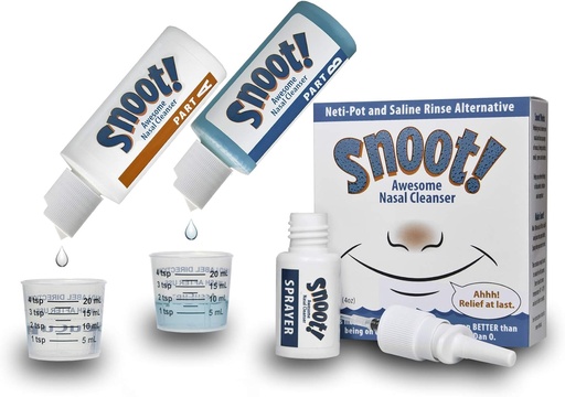 [BRSWI2Y5AYPAKDLK] Snoot! Cleanser Regular (MILD) Formula Nasal Irrigation Kit - Drug-Free Nasal Cleanser - TSA-Compliant