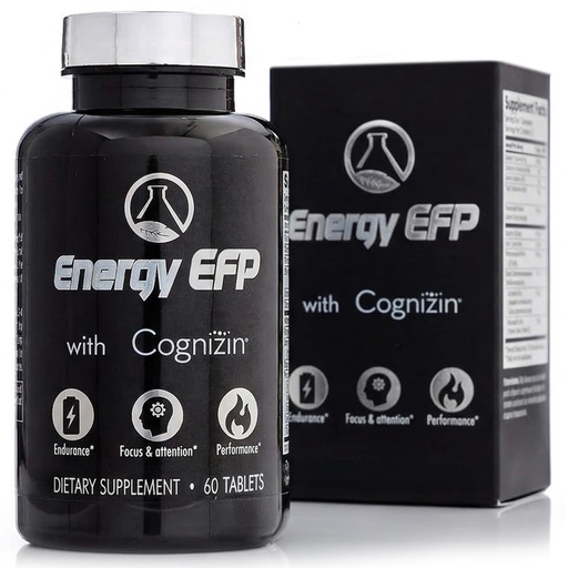 [BRSWG2T5BMJWA3D5] Energy EFP Nootropic Brain Supplements - Brain Vitamins for Energy, Performance, Memory and Attention - Cognizin Citicoline, Vitamin B, Ashwagandha and Ginseng, Co-Developed by NASA, 60 ct