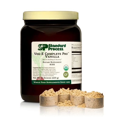 [BRSWGZ3RPMGQA3Q6] Standard Process Veg-E Complete Pro - Organic, Plant-Based Protein Powder for Muscle Building & Recovery - Supports Hair, Skin & Nails - Vegan & Gluten-Free - Vanilla, 18 Servings