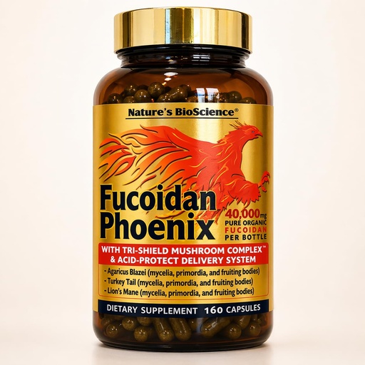 [BRSWGEI6AQNAO3YY] Nature's Bioscience ® FUCOIDAN Phoenix Advanced: Pure Organic Fucoidan + Pure Mushroom