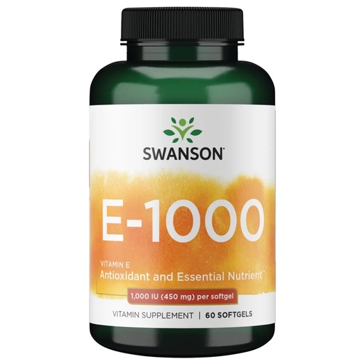 [BRSWI2QRCMGGEGAZ] Swanson Vitamin E 1000 Iu 1000 Iu (450 Milligrams) 60 Sgels