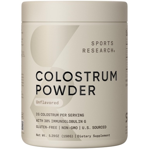[BRSRAFT4CB7B6HYU] Sports Research® Bovine Colostrum Powder – Easy to Mix, Single Ingredient Superfood – Immunity Support & Gut Health w/IgG Antibodies - U.S. Sourced · Non-GMO · Gluten Free - 75 Servings (Unflavored)