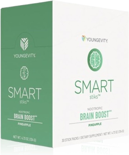 [BRSROGLQAABQIA3U] Youngevity Smart | Focus & Clarity | Natural Caffeine | 30 Stick Packs