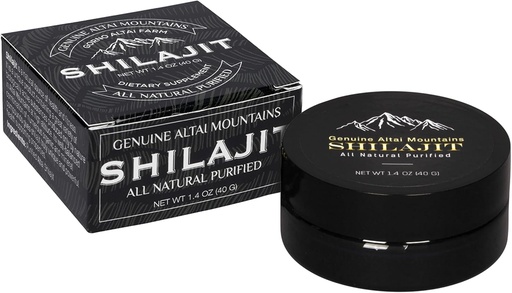 [BRSWYZITO4MWGELL] Sayan Pure Shilajit Resin 1.4oz/40g, 265 portions - Potent Organic Fulvic Acid Supplement - soutient le système immunitaire, la mémoire, la focalisation, et fournit l'énergie naturelle, detox - végétalien, non-OGM