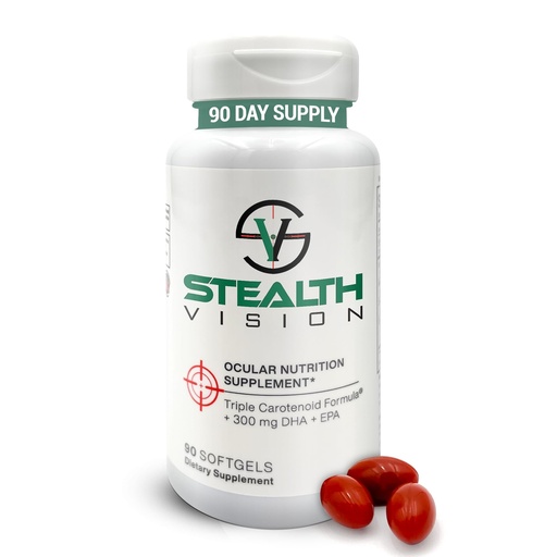 [BRSRMGAKOEHBQG37] Stealth Vision Eye Vitamin, Eye Supplement with Lutein, Zeaxanthin, and Meso-Zeaxanthin, Non-GMO Eye Health Vitamins for Adults, Vision Essentials for Complete Eye Support (90 softgels)