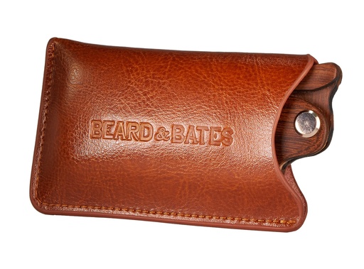 [BRSWECARCENR62T5] Beard & Bates Genuine Leather Pouch - For The Sandalwood Switchblade | Protective Accessory Case for Wooden Comb (POUCH ONLY!!)