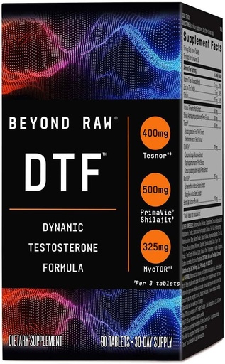 [BRSRMBL3OIFWYCL2] Beyond Raw DTF, Dynamic Testosterone Formula, Non-Stimulant, 90 Count