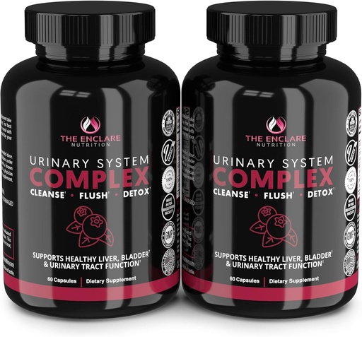 [BRSRMEIQOAMQ4FDG] THE ENCLARE NUTRITION D Mannose Capsules|1000mg with Cranberry Pills for Women & Men, Hibiscus & Dandelion. Fast-Acting Urinary Tract Health, Bladder Control, Liver Support, Kidney Cleanse & Detox(2)
