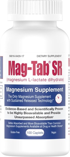 [BRSWKGDYBAGWA3Q5] 10x Daha İyi Aborpsiyon-Mag-Tab SR için genişletilmiş Silotate Teslimatı (Sustained release) 100 Kont-Depres Uyku, Kas Cramps, Magnezyum Deficiency Health Issue