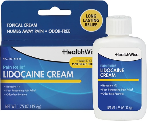 [BRSW2CAHCIJRMCLF] HealthWise Maximum Strength Lidokaiini Cream 